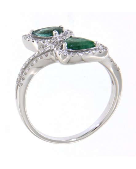 PEAR COLORED STONE DIAMOND RING (TR3378)