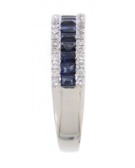 BAGUETTE COLORED STONE DIAMOND BAND (TR3394)