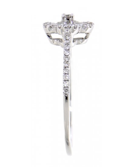 CLOVER STYLE COLORED STONE DIAMOND RING (TR3403)