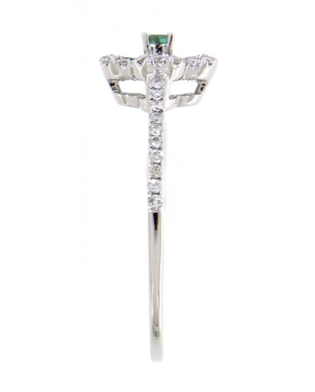 CLOVER STYLE COLORED STONE DIAMOND RING (TR3403)