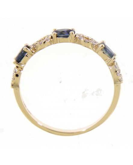 OVAL SAPPHIRE DIAMOND BAND (TR3440)