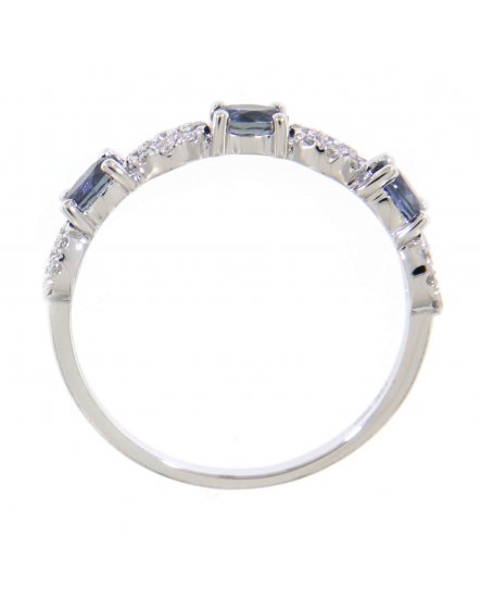 OVAL SAPPHIRE DIAMOND BAND (TR3440)