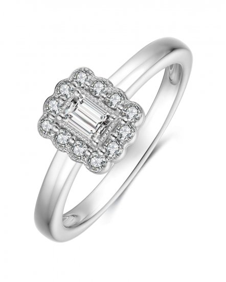 BAGUETTE DIAMOND ENGAGEMENT RING (TR3470)