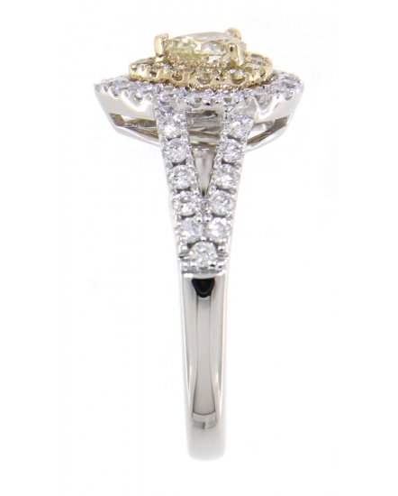 MULTI TONE PEAR DIAMOND ENGAGEMENT RING (TR3478)