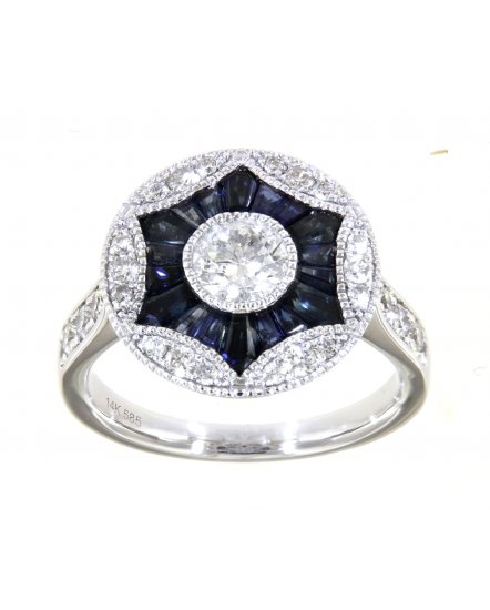 COLORED STONE DIAMOND RING (TR3481)