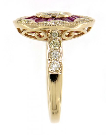 COLORED STONE DIAMOND RING (TR3481)