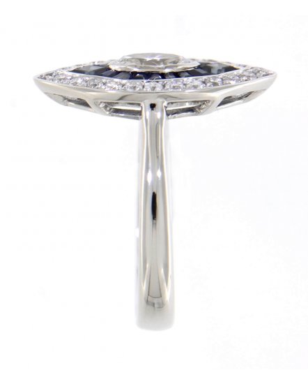 MARQUISE STYLE SAPPHIRE DIAMOND RING (TR3483)