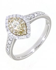 MULTI TONE MARQUISE DIAMOND ENGAGEMENT RING (TR3484)