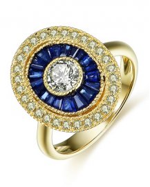 SAPPHIRE DIAMOND RING (TR3485)