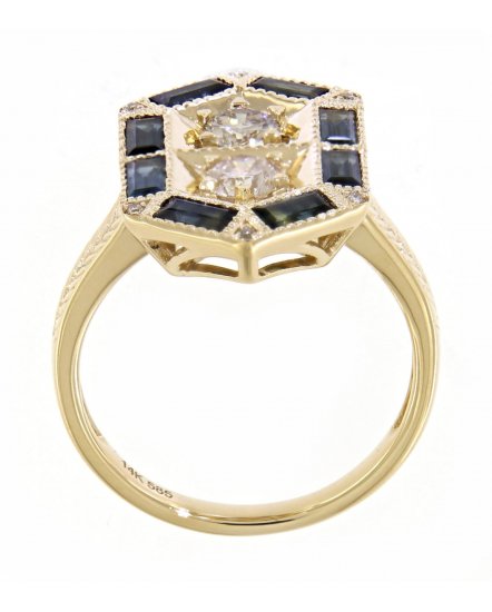 SAPPHIRE DIAMOND RING (TR3491)