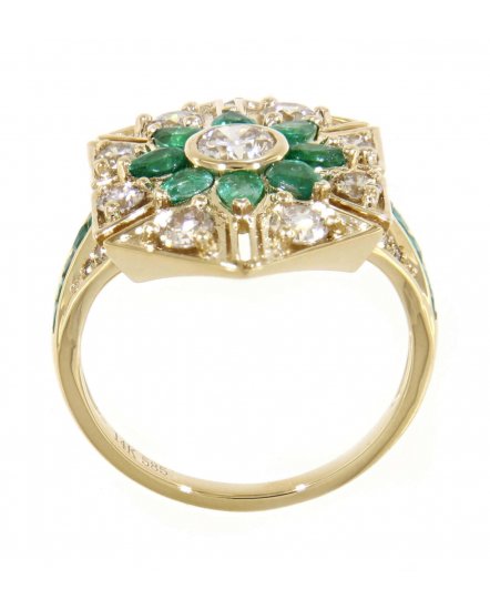 EMERALD DIAMOND RING (TR3497)