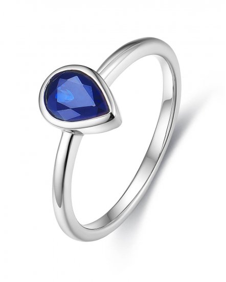 PEAR SAPPHIRE DIAMOND RING (TR3503)