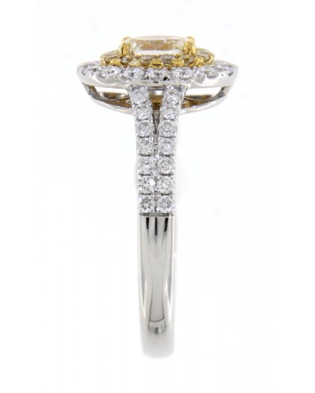 MULTI TONE OVAL DIAMOND ENGAGEMENT RING (TR3512)