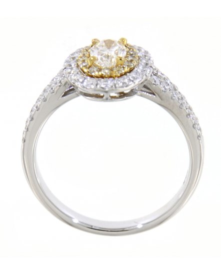 MULTI TONE OVAL DIAMOND ENGAGEMENT RING (TR3512)