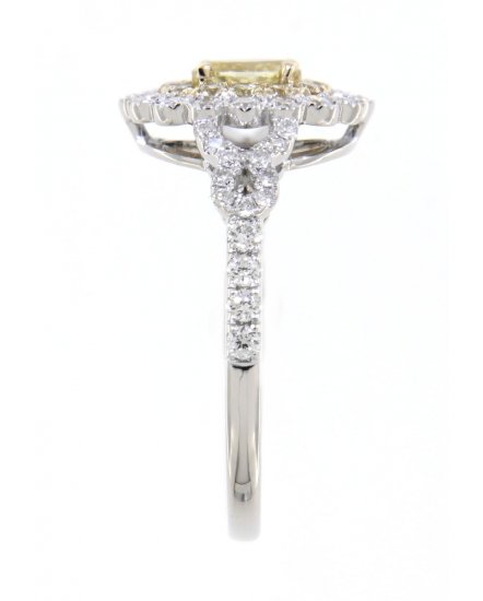 MULTI TONE OVAL DIAMOND ENGAGEMENT RING (TR3513)
