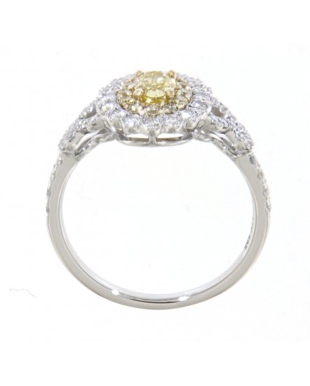 MULTI TONE OVAL DIAMOND ENGAGEMENT RING (TR3513)
