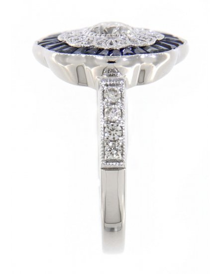 BAGUETTE SAPPHIRE DIAMOND RING (TR3526)