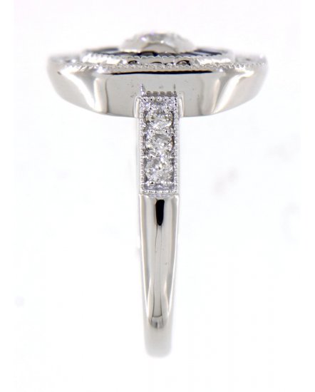 OCTAGON STYLE SAPPHIRE DIAMOND RING (TR3538)