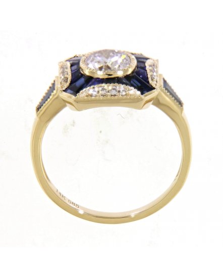 SAPPHIRE DIAMOND RING (TR3539)