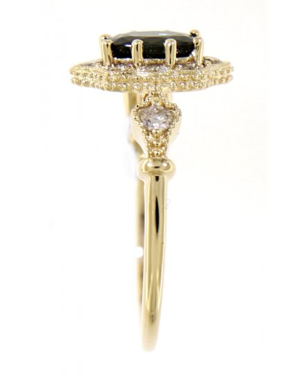 OVAL SAPPHIRE DIAMOND RING (TR3544)