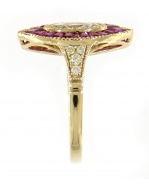 MARQUISE STYLE RUBY DIAMOND RING (TR3546)