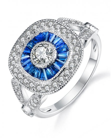 SAPPHIRE DIAMOND RING (TR3548)