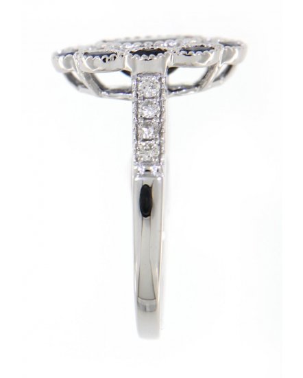 OVAL COLORED STONE DIAMOND RING (TR3550)