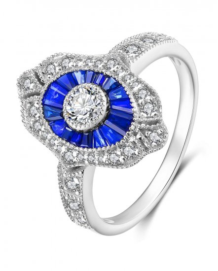 SAPPHIRE DIAMOND RING (TR3557)
