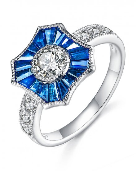 SAPPHIRE DIAMOND RING (TR3558)