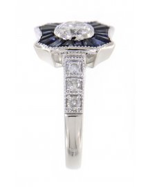 SAPPHIRE DIAMOND RING (TR3558)
