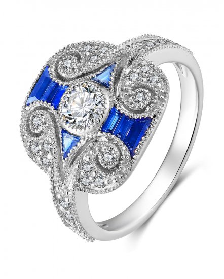 SAPPHIRE DIAMOND RING (TR3561)