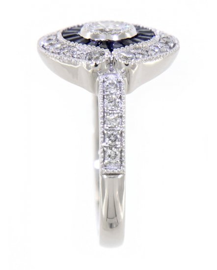 MARQUISE STYLE SAPPHIRE DIAMOND RING (TR3565)