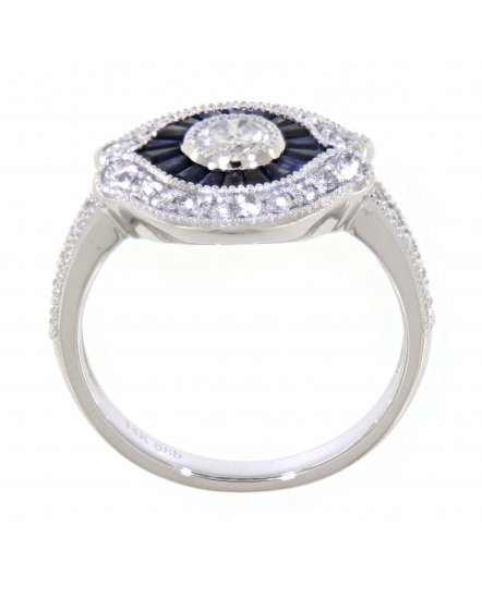MARQUISE STYLE SAPPHIRE DIAMOND RING (TR3565)