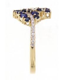LEAF STYLE SAPPHIRE DIAMOND RING (TR3587)