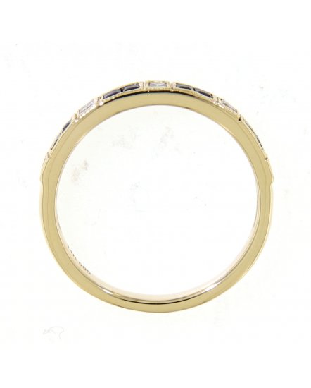 PRINCESS CUT SAPPHIRE DIAMOND BAND (TR3592)