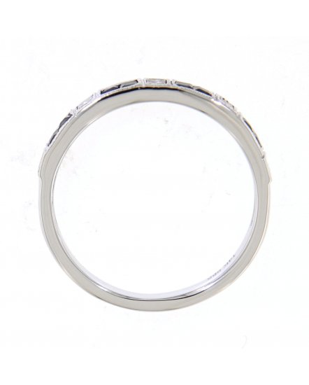 PRINCESS CUT SAPPHIRE DIAMOND BAND (TR3592)