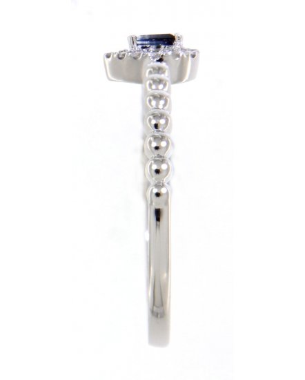 BAGUETTE COLORED STONE DIAMOND RING (TR3604)