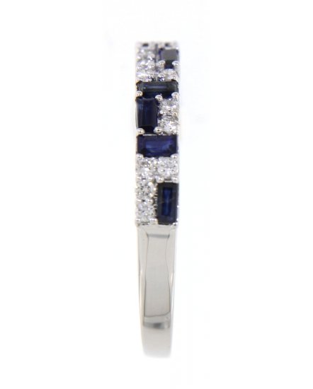 BAGUETTE SAPPHIRE DIAMOND BAND (TR3606)
