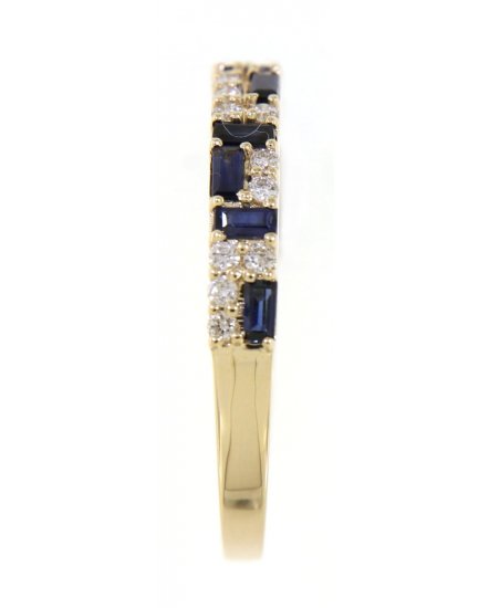 BAGUETTE SAPPHIRE DIAMOND BAND (TR3606)