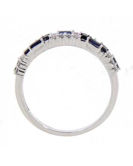 BAGUETTE SAPPHIRE DIAMOND BAND (TR3606)