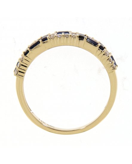 BAGUETTE SAPPHIRE DIAMOND BAND (TR3606)