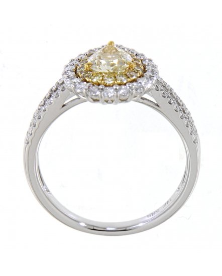 MULTI TONE PEAR DIAMOND ENGAGEMENT RING (TR3624)