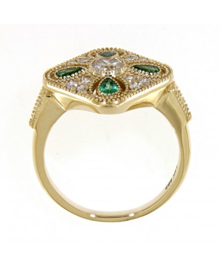 EMERALD DIAMOND RING (TR3629)