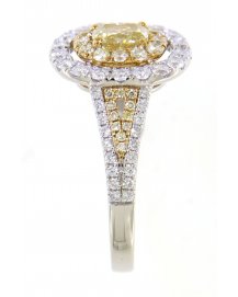 MULTI TONE OVAL DIAMOND ENGAGEMENT RING (TR3639)