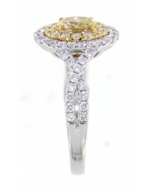 MULTI TONE OVAL DIAMOND ENGAGEMENT RING (TR3650)