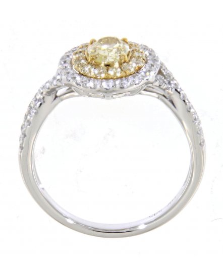 MULTI TONE OVAL DIAMOND ENGAGEMENT RING (TR3650)