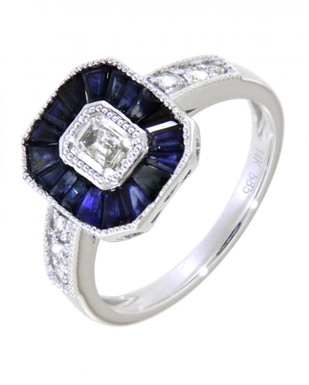 SAPPHIRE DIAMOND RING (TR3658)