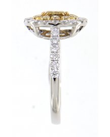 MULTI TONE CUSHION DIAMOND ENGAGEMENT RING (TR3668)