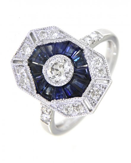 SAPPHIRE DIAMOND RING (TR3671)
