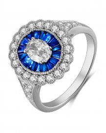 SAPPHIRE DIAMOND RING (TR3674)